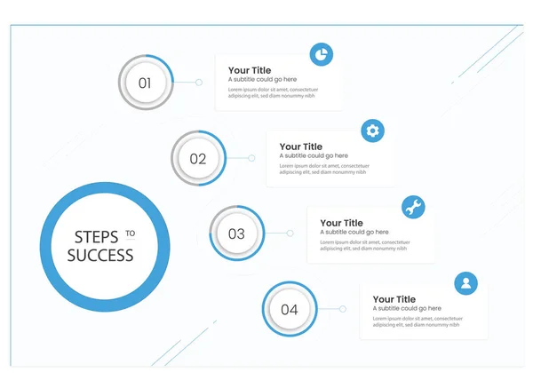 Vector Business Infographics Med Cirklar Royaltyfria illustrationer