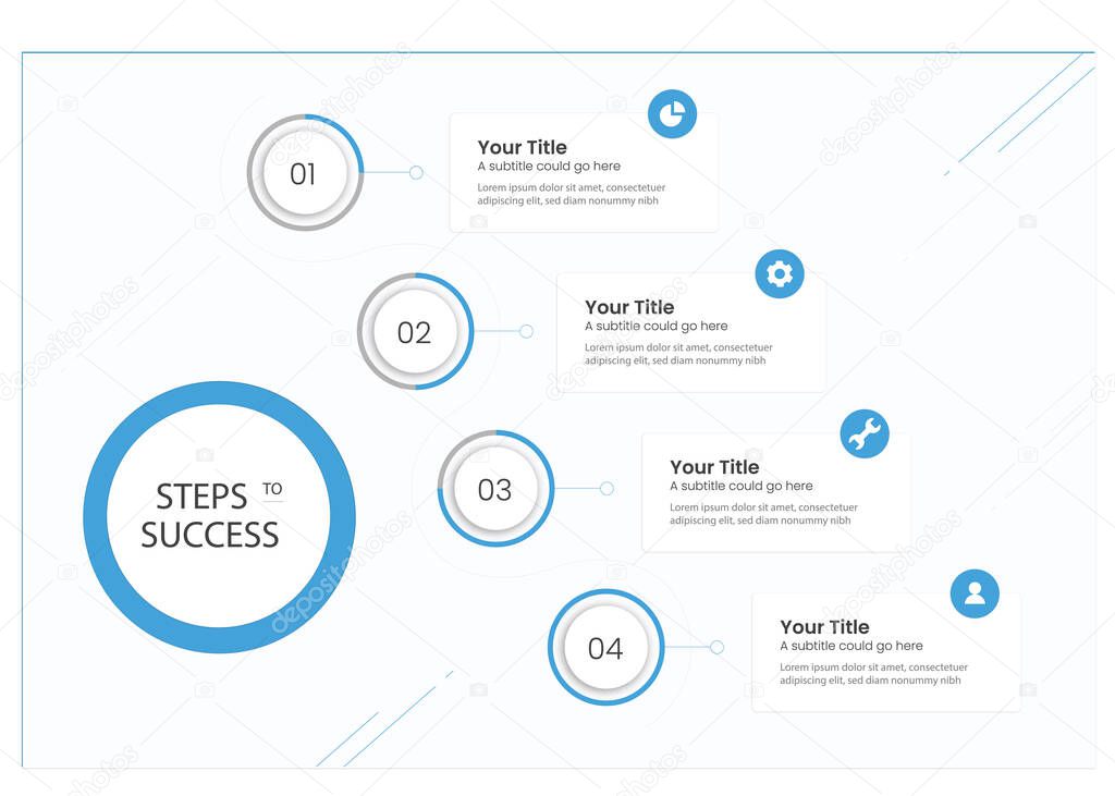 Vector business infographics with circles