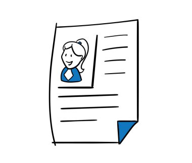 Coronavirus ve covid-19. Hastanedeki hasta için sağlık reçeteli belge profili. El çizimi karalama çizimi çizgi film tasarım karakteri. Sağlık ve ilaç. Münferit vektör hastalığı.