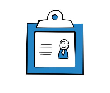 Coronavirus ve covid-19. Hastanedeki hasta için sağlık reçeteli belge profili. El çizimi karalama çizimi çizgi film tasarım karakteri. Sağlık ve ilaç. Münferit vektör hastalığı.