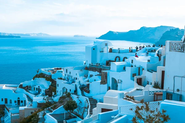 Panoramic of the Island of Santorini, Greece.