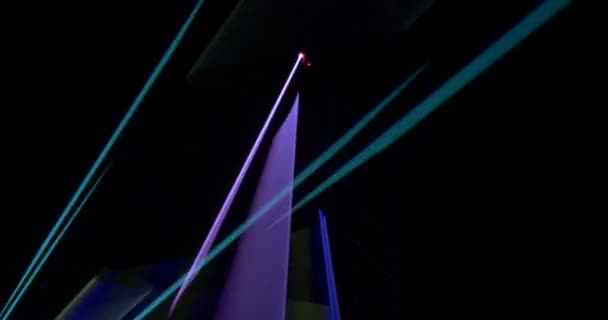 舞台灯光彩色激光表演 — 图库视频影像