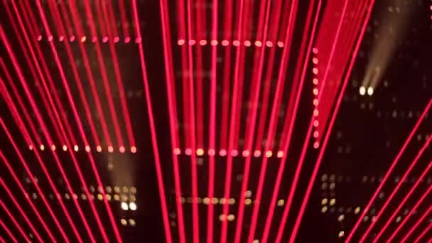 Luzes de palco laser — Vídeo de Stock