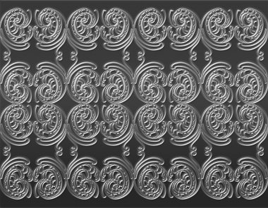 Desenli gümüş metal doku