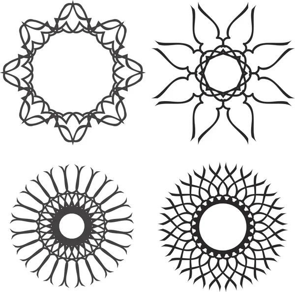 Conjunto de marcos ornamentales gráficos — Archivo Imágenes Vectoriales