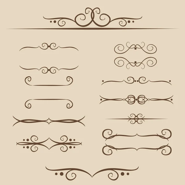 A set of frames, ornaments monograms for Text and web — Stock Vector