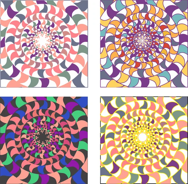 Vektör psychedelic renkli dairesel mozaik süsler ayarlayın. Dikişsiz oryantal desen mandala