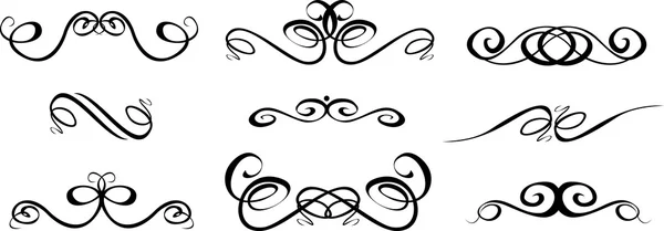 Ornate set of hand drawn vintage frames for text decoration in vector — Stock Vector