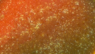 Kırmızı doku su kabarcıkları ile. Portre