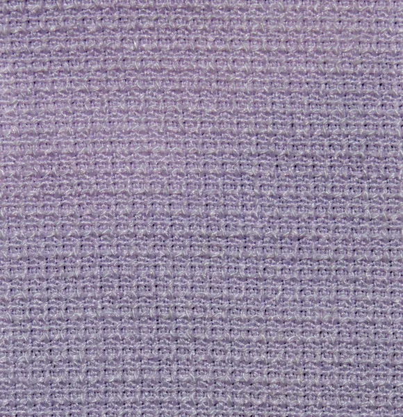 紫色面料质地与缝合的钩子。织物纹理的背景。特写 — 图库照片