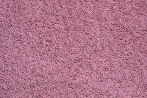 Tessuto rosa brillante con fibre sopra la tela. Tessuto tessutale. Primo piano — Foto Stock