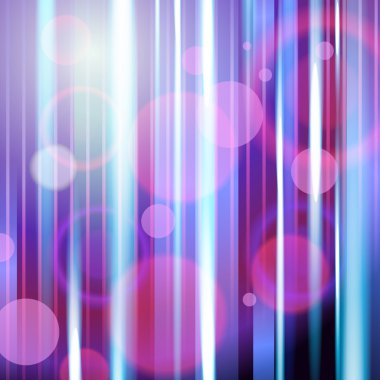 Mavi dikey parlak neon ışınları ile koyu mor arka plan