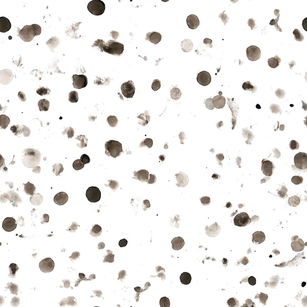 Grunge seamless texture, black watercolor stains and blots — Stock Photo, Image
