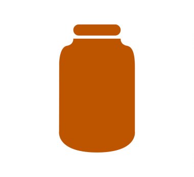 boş şişe kavanozu silueti beyaz arkaplanda izole edildi