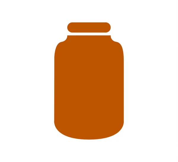 白い背景に隔離された空の瓶瓶のシルエット — ストックベクタ