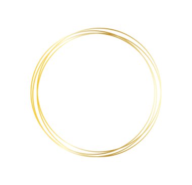 modern altın çerçeve simgesi beyaz arkaplanda izole