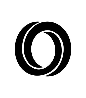 beyaz arkaplanda izole edilmiş teknoloji veya iş alanında kullanmak için siyah soyut simge