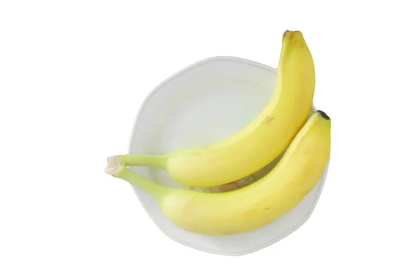 Gelbe Frische Reife Bananen Isoliert Auf Weißem Hintergrund — Stockfoto