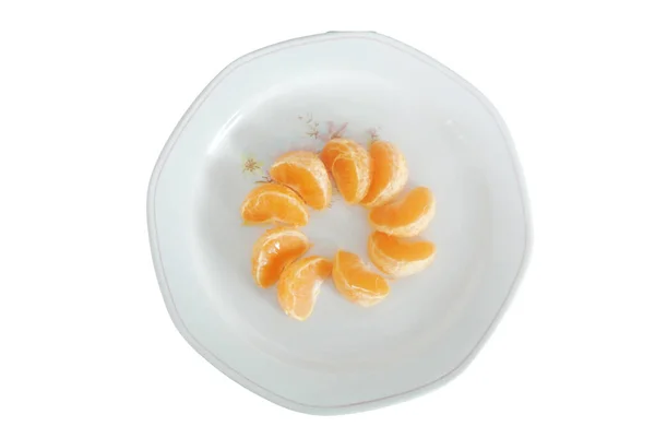 Conjunto Naranjas Sobre Fondo Blanco — Foto de Stock