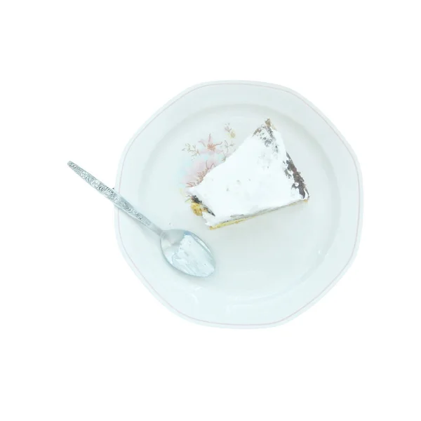 Kuchenscheiben Auf Weiß — Stockfoto