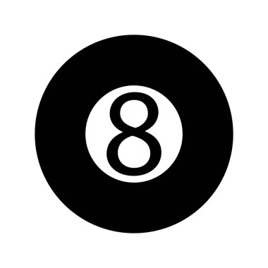 8 top simgesi beyaz üzerine