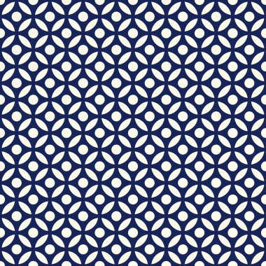 Sorunsuz porselen çivit mavi ve beyaz Arapça yuvarlak desen vektör