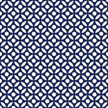 Sorunsuz porselen çivit mavi ve beyaz Arapça yuvarlak desen vektör