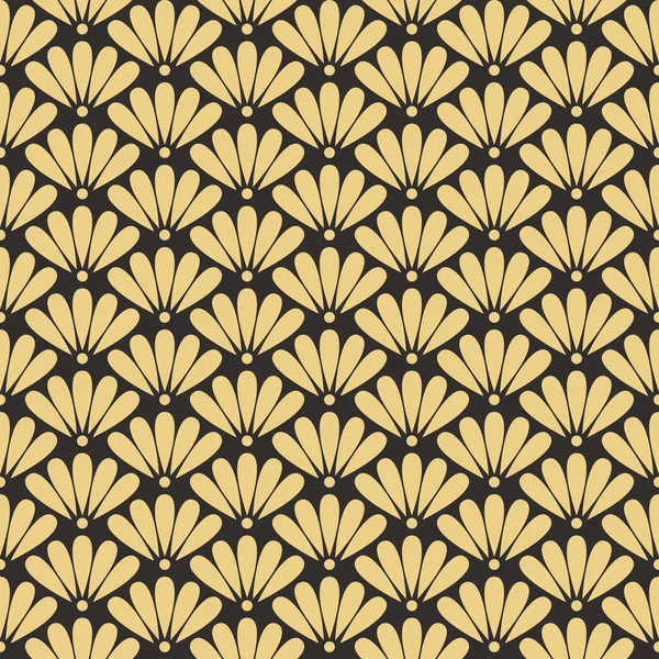 Palette antique sans couture motif floral oriental vecteur — Image vectorielle