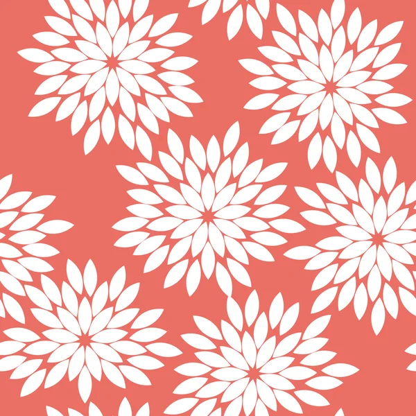 Seamless red vintage japanese floral kimono tenugui textile pattern vector — Stock Vector