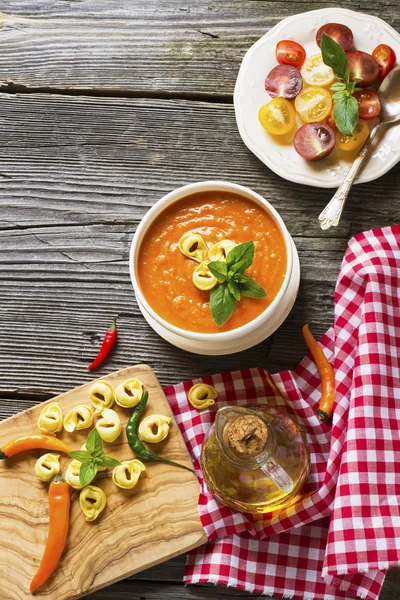 Tomatpuré soppa — Stockfoto