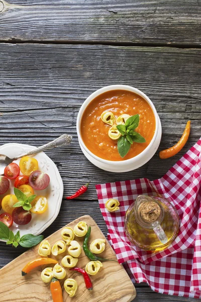 Tomatpuré soppa — Stockfoto