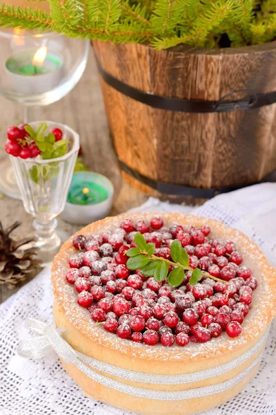 Preiselbeerkuchen — Stockfoto