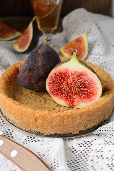 Tårta eller paj med fikon och honung — Stockfoto