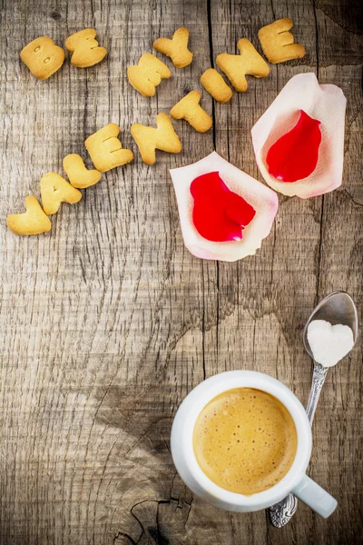 Aftelkalender voor Valentijnsdag achtergrond. Vrije ruimte voor een tekst — Stockfoto