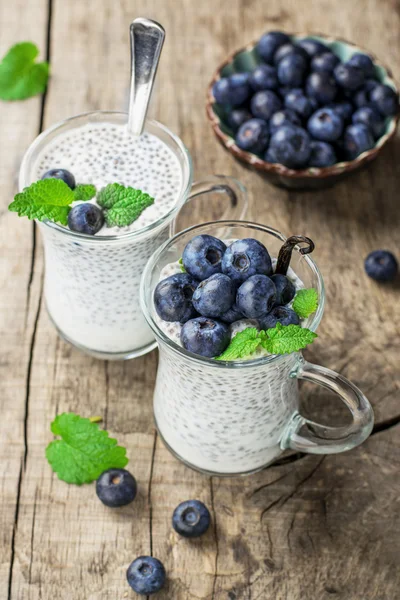 Chia mag puding áfonya — Stock Fotó