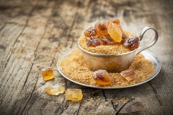 Raw Organic Cane Sugar in a Bowl — Stock Photo, Image