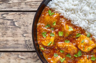 Tavuk tikka masala geleneksel Asya baharatlı Ulusal et gıda