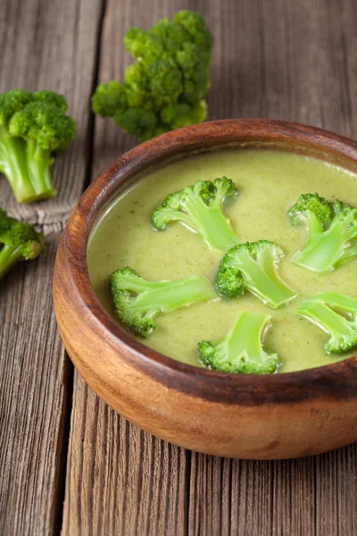 Placa de crema de brócoli sopa de comida restaraunt —  Fotos de Stock