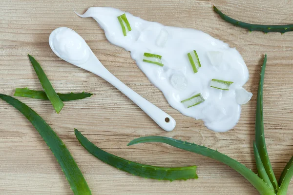 Crema de aloe vera natural loción orgánica cuidado scin cosméticos —  Fotos de Stock