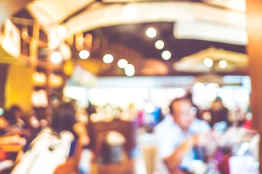 Kahve Dükkanı bulanıklık içinde müşteri