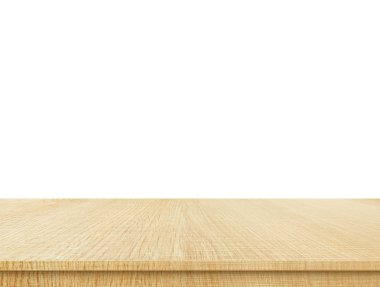 Boş hafif ahşap masa üstü