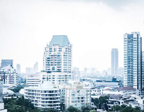 Cityscape view of bangkok , business building view.