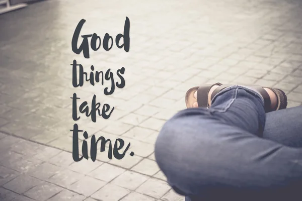 Gute Dinge brauchen Zeit — Stockfoto
