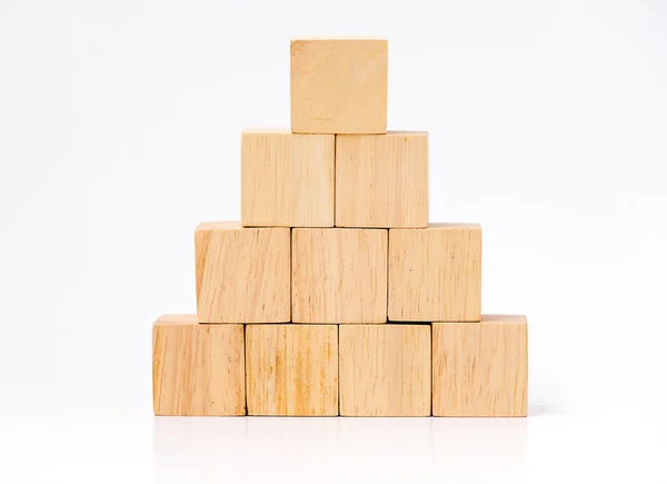 Close up at wood cubes — Stock Photo, Image