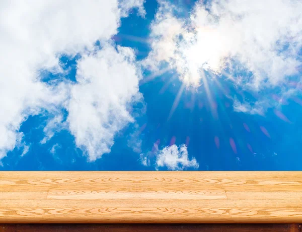 Empty wood table — Stock Photo, Image