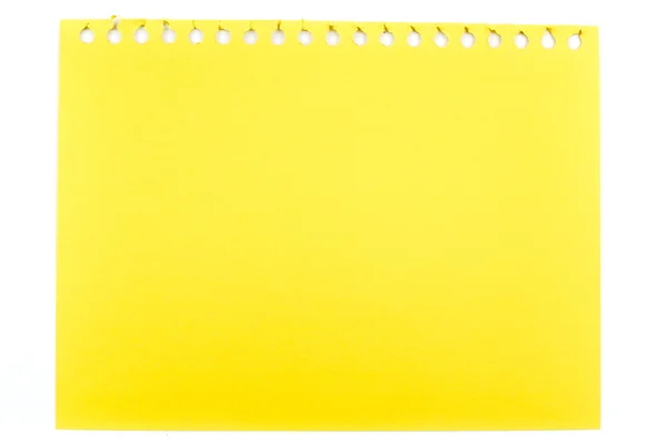 Amarillo nota papel vista superior — Foto de Stock