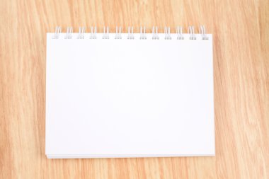 boş açık telli defter 