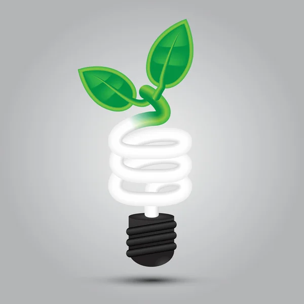 Vetor, vá lâmpada verde — Vetor de Stock