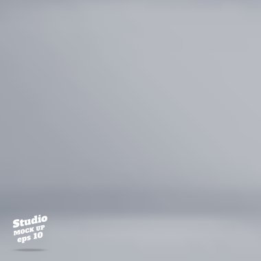 Boş soluk gri studio Oda arka plan