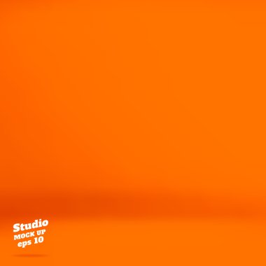 Boş canlı turuncu Stüdyo Oda